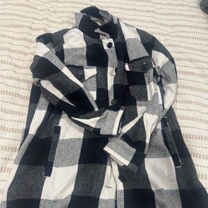 Lucky Brand Monochrome Plaid Jacket